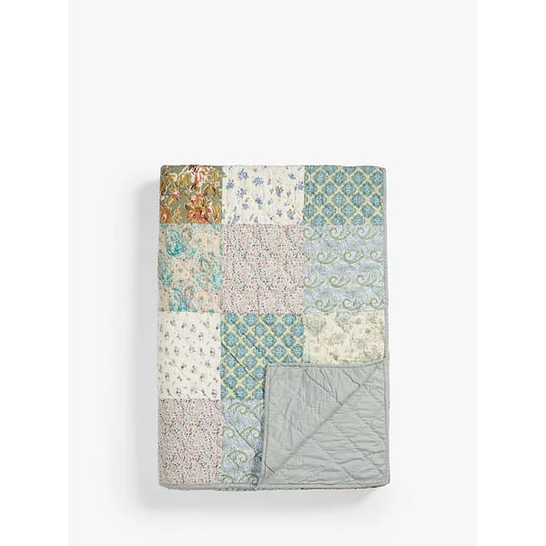Tilly Patchwork Bedspread, Blue