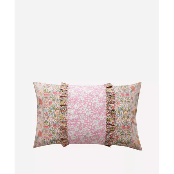 Bubblegum and Spring Blooms Patchwork Oblong Cushion