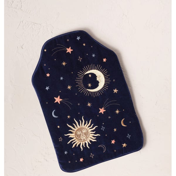 celestial print hot water bottle