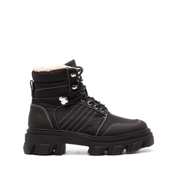 black hiking boot