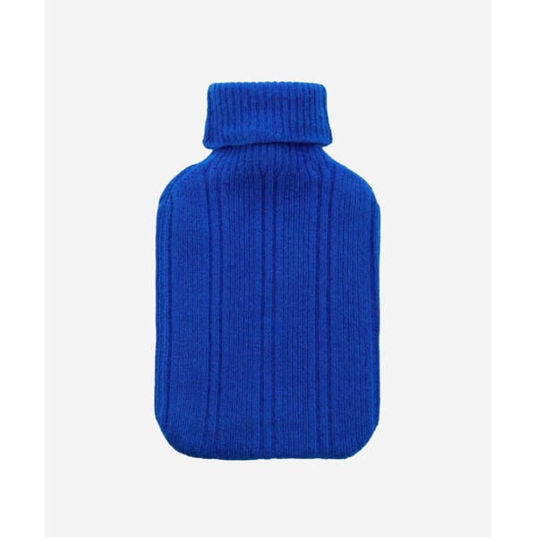 blue hot water bottle