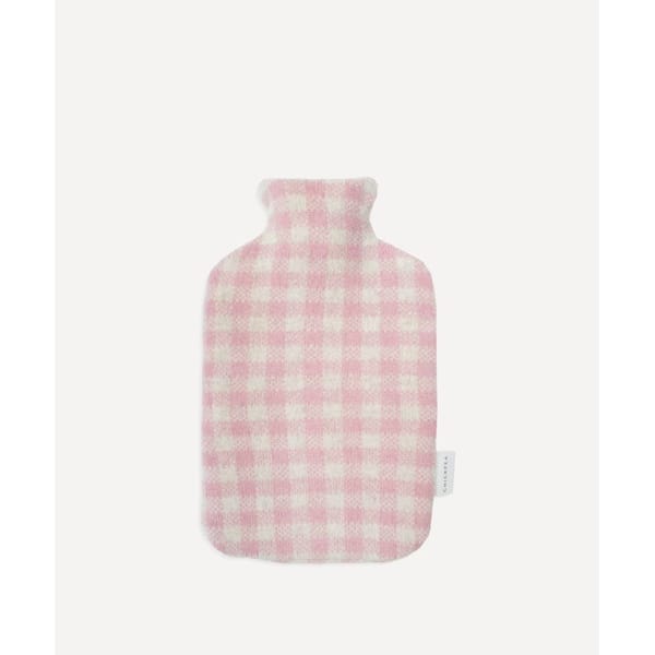 CHICKPEA Pink Gingham Hot Water Bottle