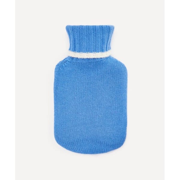 blue hot water bottle