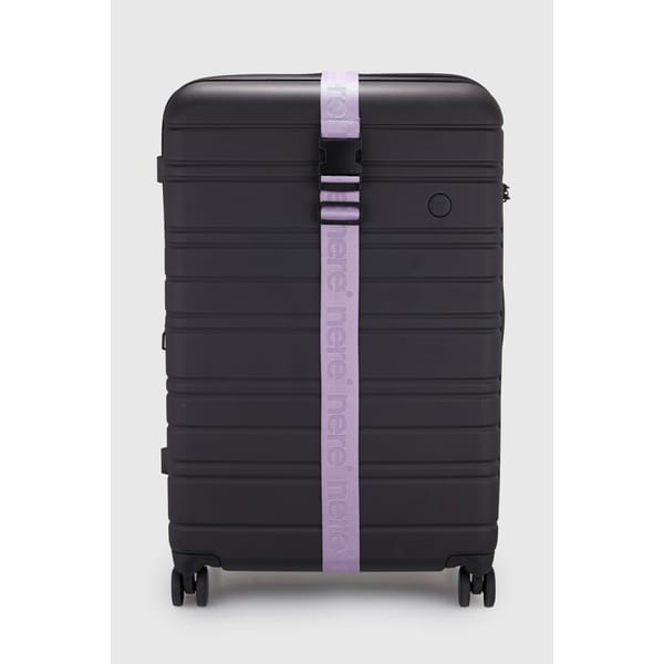 purple luggage strap