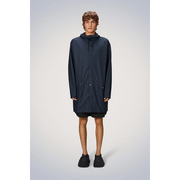 male model in rain jacket