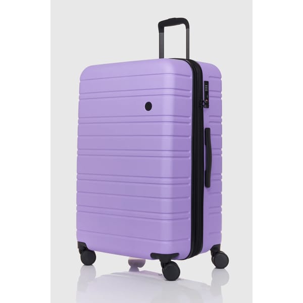 purple suitcase