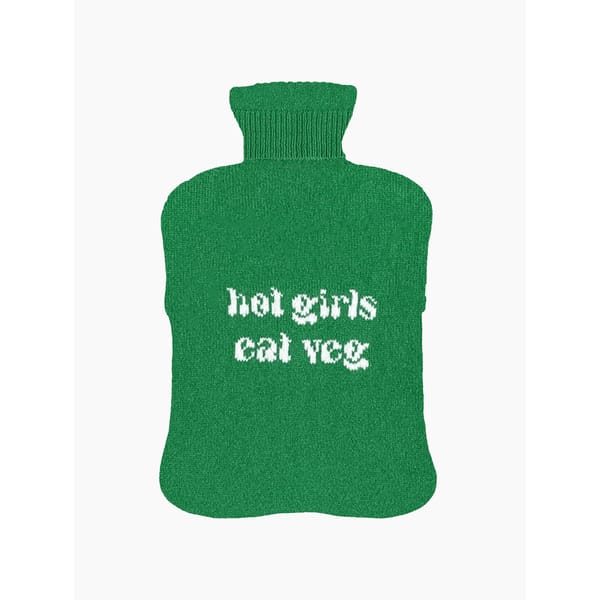 hot girls eat veg hot water bottle