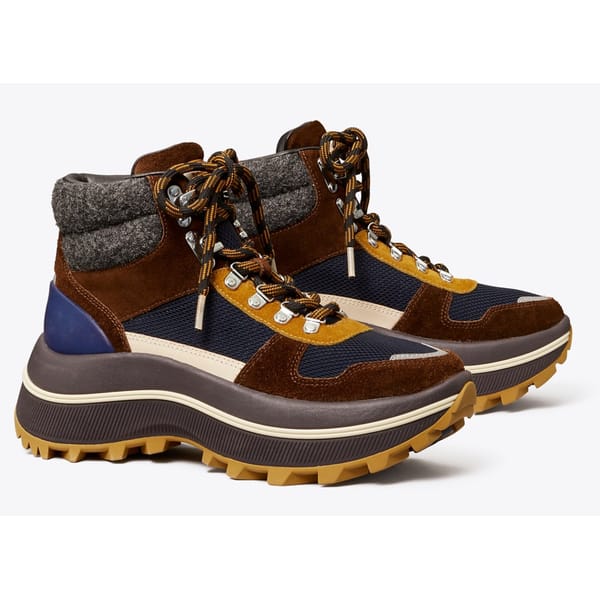 multi coloured hiking boots