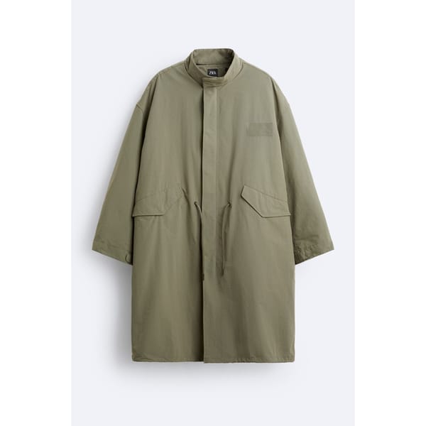khaki men's parka