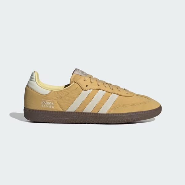 yellow adidas samba trainers