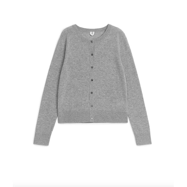 grey Cashmere Cardigan