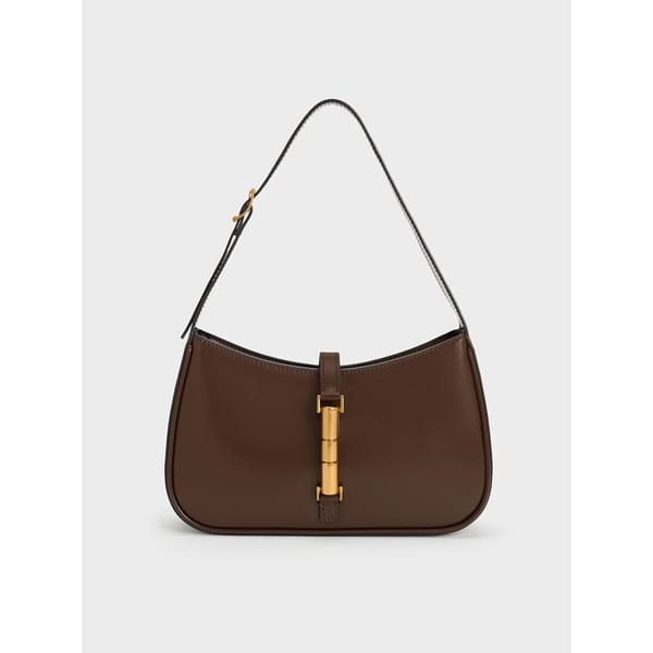 brown leather shoulder bag