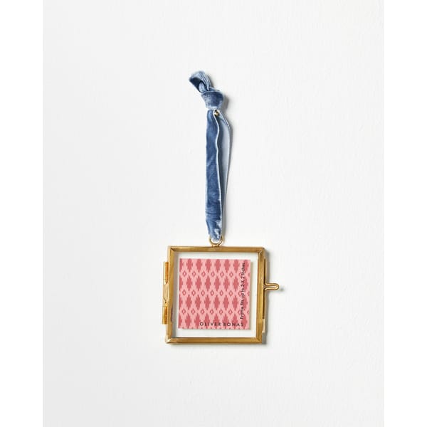 Gold & Glass Hanging Photo Frame 2x2
