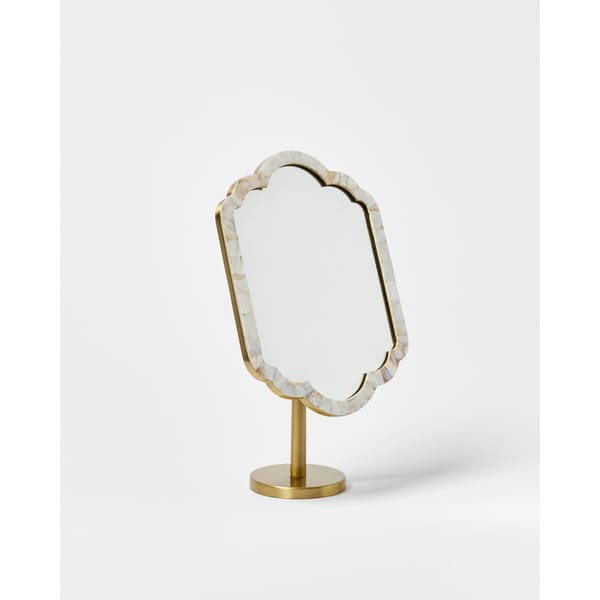 mother of pearl framed mirror