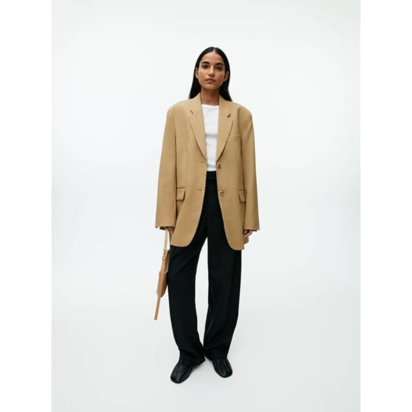 Oversized Wool Hopsack Blazer