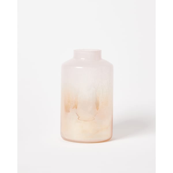 Pink & Orange Glass Vase