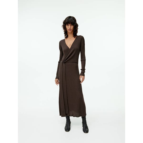 Rib Wrap Dress