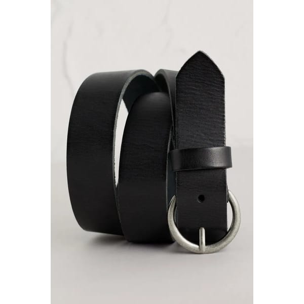 BLACK LEATHER BELT