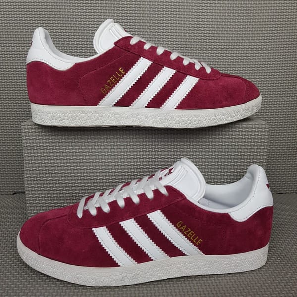 red adidas gazelle trainers