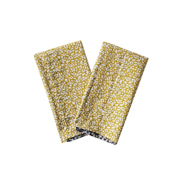 Reversible Stitch Napkin Set made with Liberty Fabric FEATHER MEADOW & MITSI VALERIA