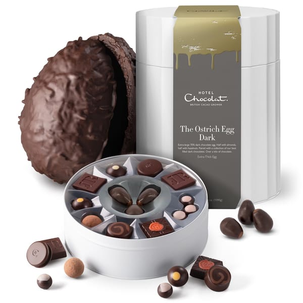 Dark Chocolate Ostrich Easter Egg