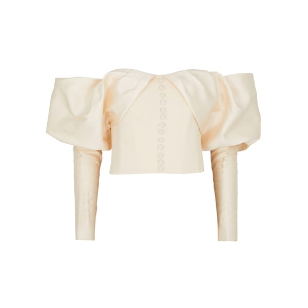 cream off shoulder top