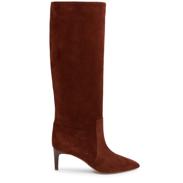 brown suede knee high boots