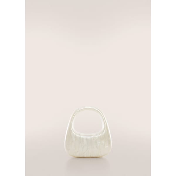 mango Pearl effect clutch bag
