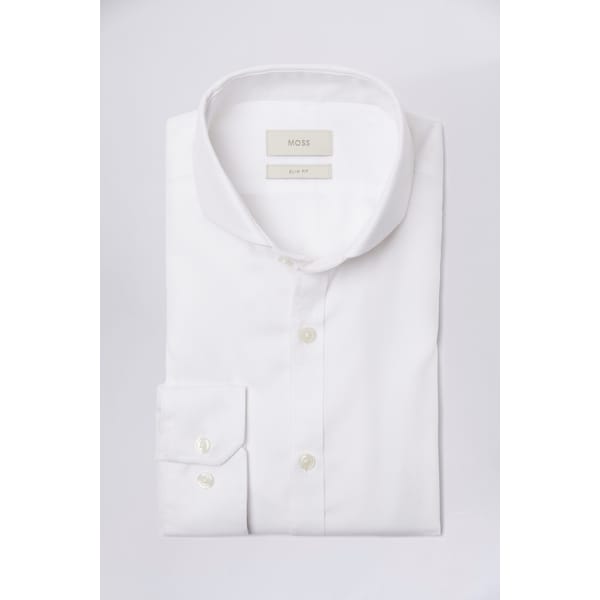 Slim Fit White Royal Oxford Non-Iron Shirt