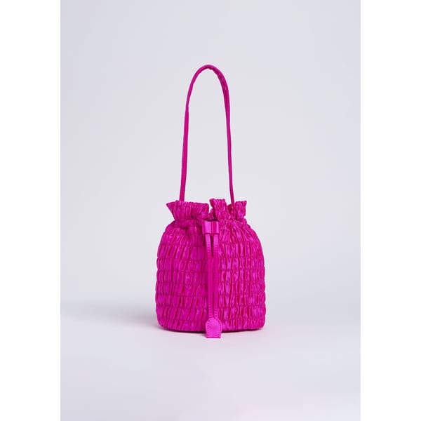 bright pink velvet bag