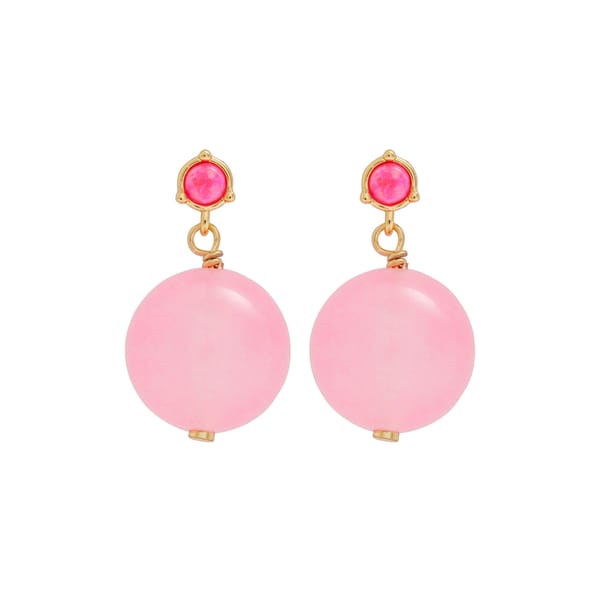 pink bubble earrings