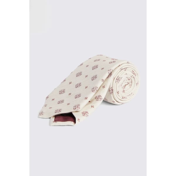 Bottinelli Ecru & Rose Medallion Tie