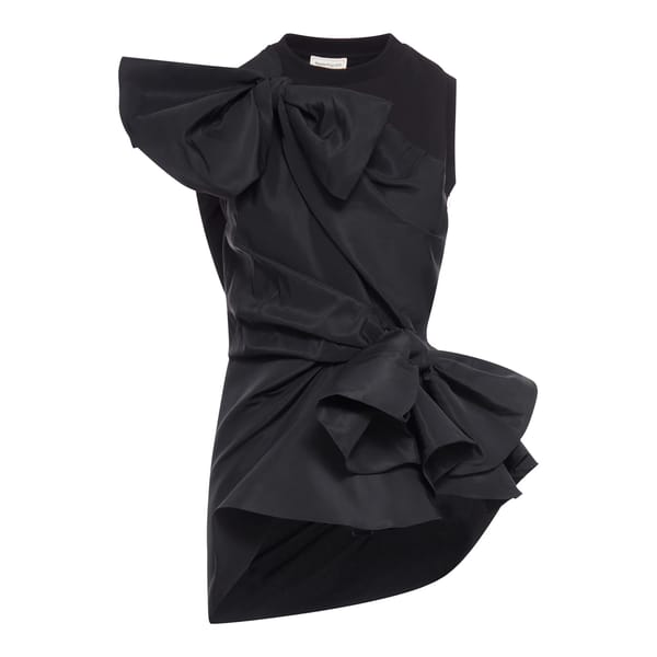 Alexander McQueen Alexander McQueen Bow-Detailed Asymmetric Top