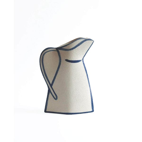 blue and white ceramic vase