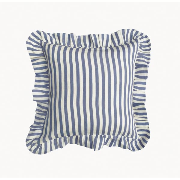 blue stripe cushion