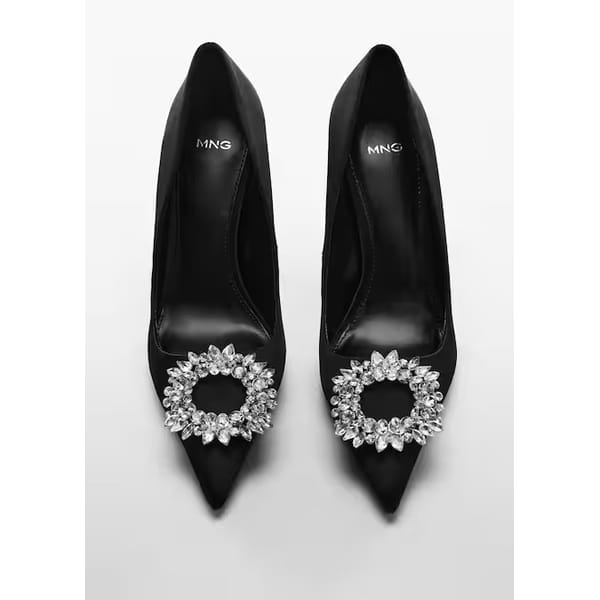 black heels with jewels