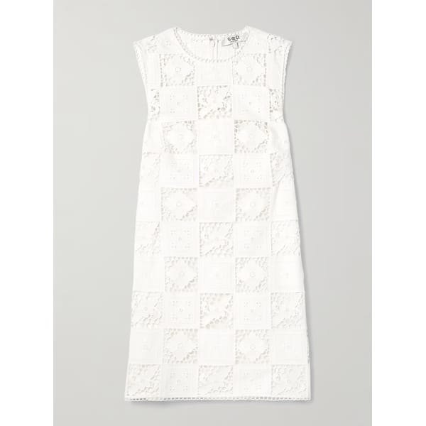 white lace mini dress