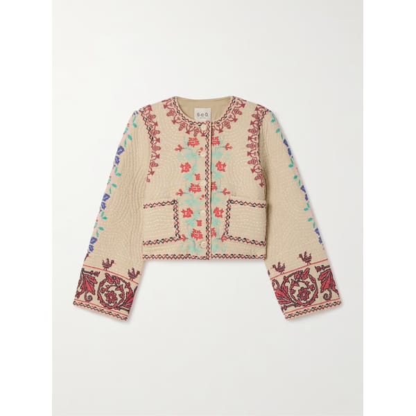 embroidered cropped jacket