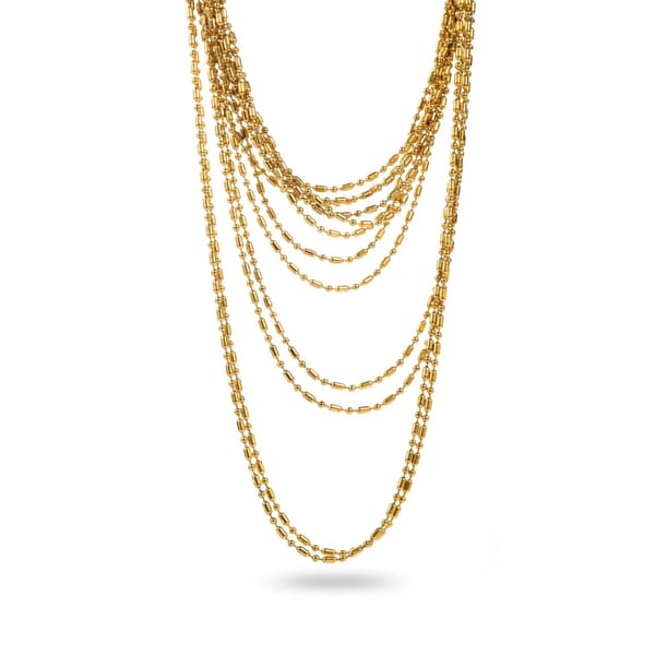 OutDazl gold Multi Layered Chain Necklace