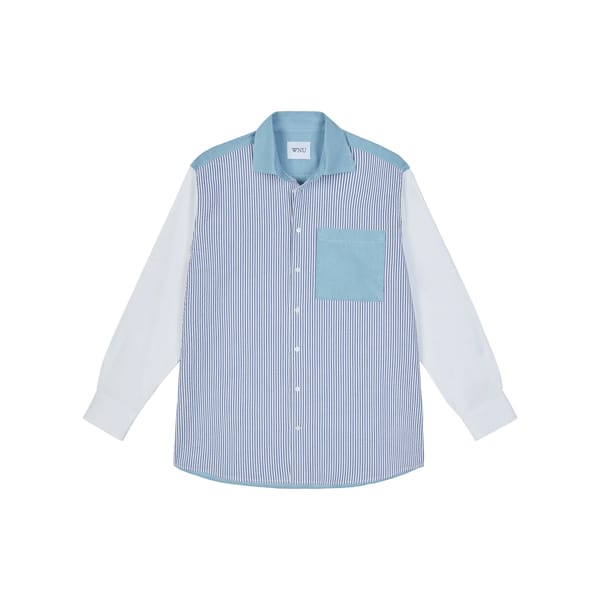 patchwork striped shirt