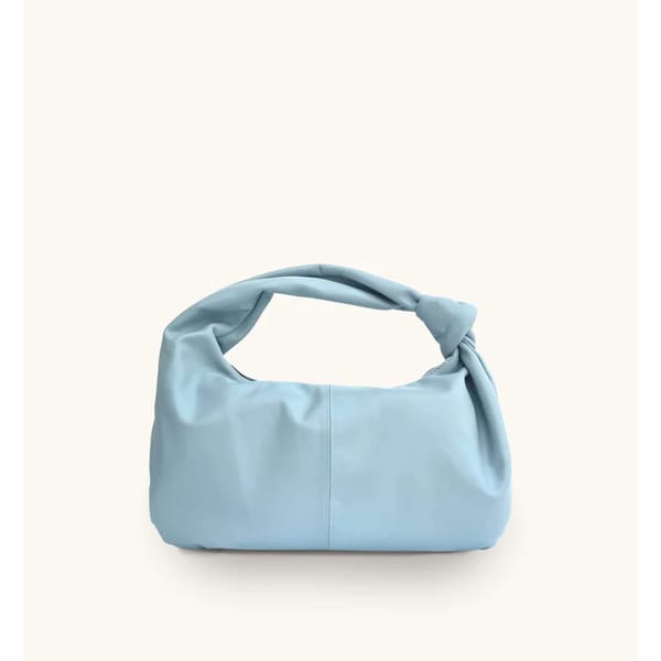 pale blue leather bag