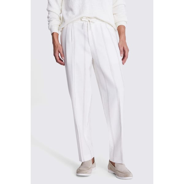 Ecru Stripe Beach Trousers