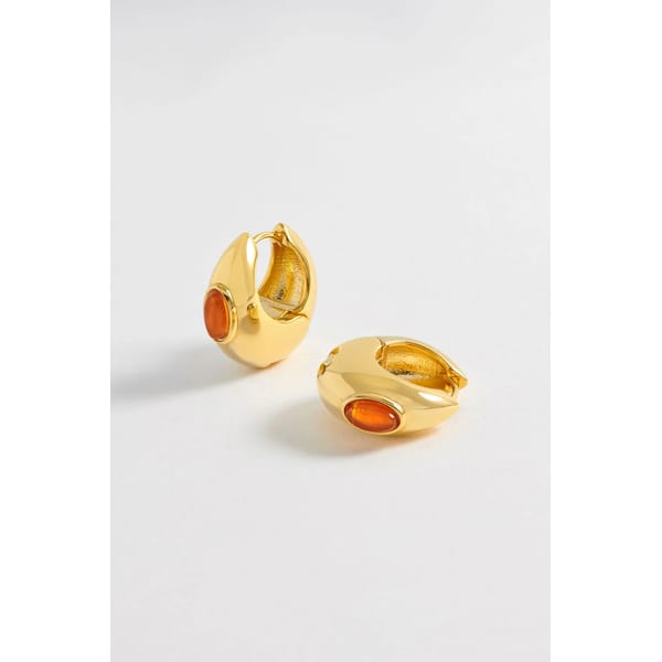 ESTELLA BARTLETT Chunky Gemstone Hinge Hoops