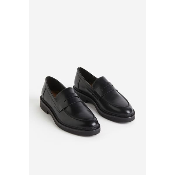 black loafers