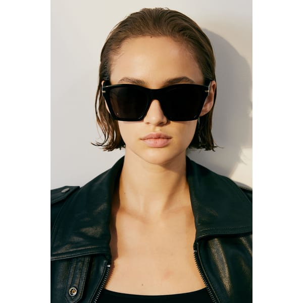 model wearing sunglasses