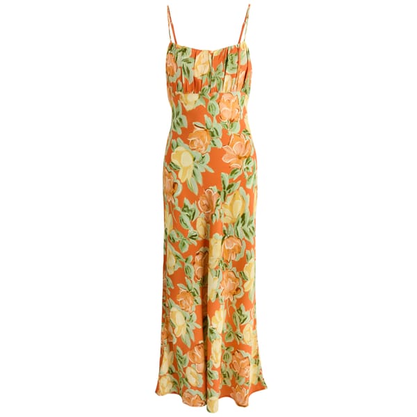 Velma floral-print maxi dress in yellow and orange