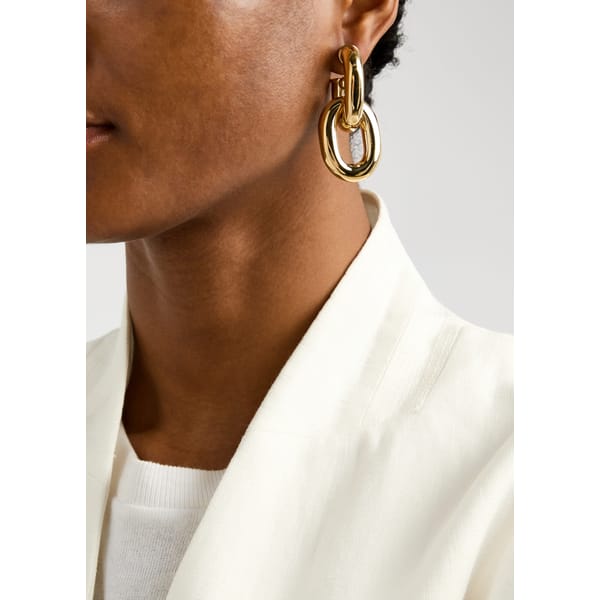 hn RABANNE New Season XL Link chain hoop earrings