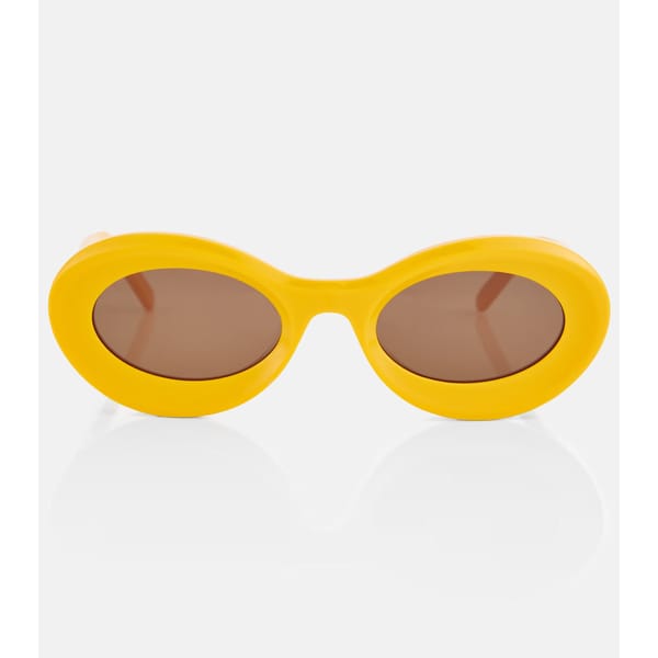 yellow oval sunglasses