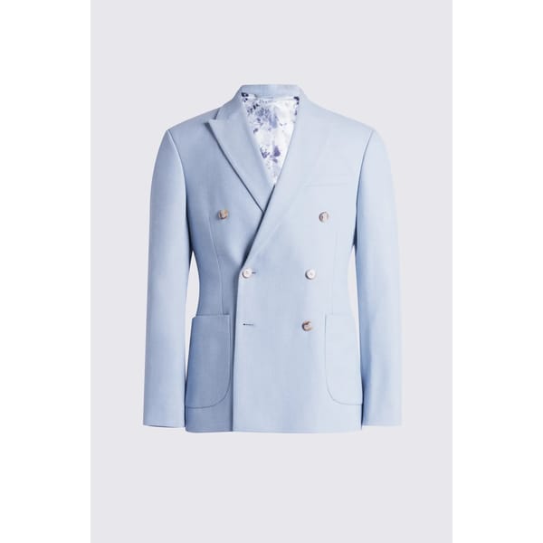 Slim Fit Light Blue Flannel Suit