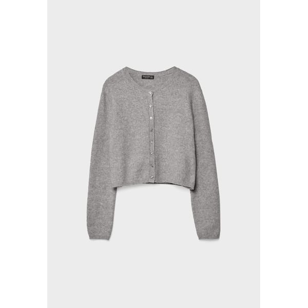 grey cardigan